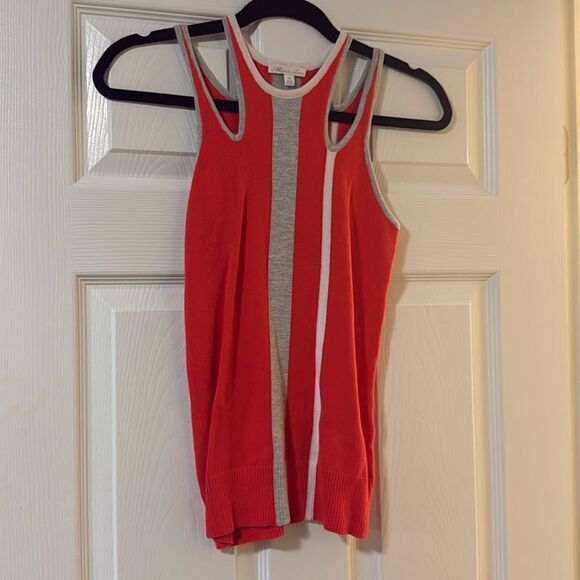 Minnie Rose Red, Gray & White Striped Knit Top - Size XS - Like New - Picture 2 of 5